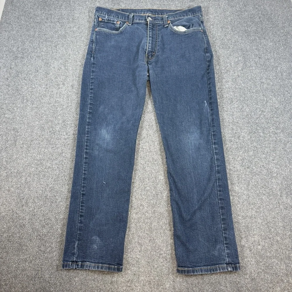 Levi's Jeans Mens 35x30 (Fits 32x29) Blue 514 Slim Straight Stretch‎ Medium Wash